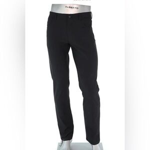 Alberto Modern Fit Ceramica luxury Dress Pants Men 38x34 Black Straight Leg hem